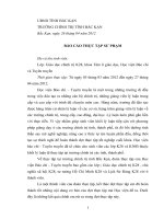 bao cao kien tap TRƯỜNG CHÍNH TRỊ TỈNH bắc kạn