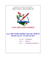 Sáng kiến kinh nghiệm một vài kinh nghiệm trong việc chuẩn bị tâm thế cho trẻ 5 6 tuổi vào lớp 1