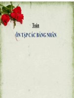 bài giảng toán lớp 3 ôn tập các bảng nhân