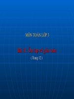 bài giảng toán lớp 3 ôn tập giải toán