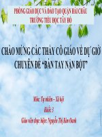 giáo án bàn tay nặn bột lớp 3 bài hoạt động bài tiết nước tiểu