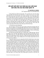 ÐỀ XUẤT ĐỔI MỚI THƯ VIỆN ĐẠI HỌC VIỆT NAM ÐÁP ỨNG YÊU CẦU HỘI NHẬP QUỐC TẾ