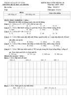 đề kiểm tra lớp 3 cuối tháng 10