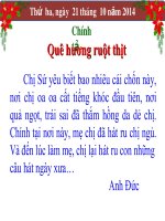 bài giảnh chính tả lớp 3 tuần 10 tiết 1  quê hương ruột thịt