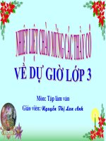 bài giảng tập làm văn lớp 3 tuần 10