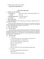 ĐỀ CƯƠNG MÔN HỌC PHÂN TÍCH THIẾT KẾ HỆ THỐNG THÔNG TIN