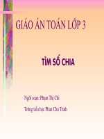 giáo án toán lớp 3 tìm số chia