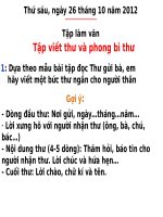 bài giảng tập làm văn tuần 10 tập viết thư và phong bì thư