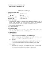 ĐỀ CƯƠNG MÔN HỌC HỆ ĐIỀU HÀNH