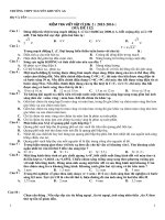 đề kiểm tra vật lý học kỳ 2 năm học 2015  2016