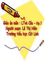 bài giảng luyện từ và câu lớp 3 tuần 25