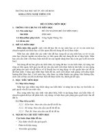 ĐỀ CƯƠNG MÔN HỌC ĐỒ ÁN NGÀNH (ĐỒ ÁN MÔN HỌC)