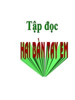 bài giảng tập đọc  lớp 3 tuần 1 hai bàn tay em