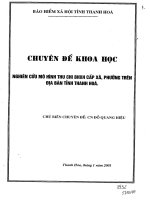 Nghiên cứu mô hình thu chi BHXH cấp xã, phường trên địa bàn tỉnh thanh hóa