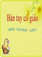 bài giảng tập đọc lớp 3 bàn tay cô  giáo