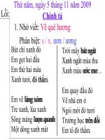 bài giảng chính tả lớp 3 tuần 11 tiết 2 về quê hương