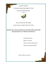 Tìm hiểu thực trạng vấn đề quan trắc môi trường nước trên địa bàn huyện tuy an tỉnh phú yên năm 2014