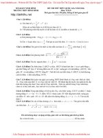 Đề thi thử môn toán 2016  THPT Bình Minh