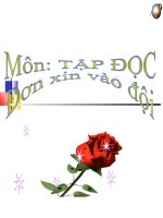 bài giảng tập đọc  lớp 3 đơn xin vào đời