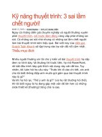 Kĩ năng thuyết trình: Sai lầm chết người