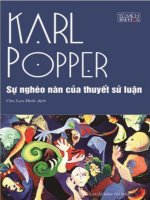 sự nghèo nàn của thuyết sử luận tac giả karl popper