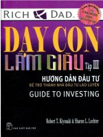 dạy con làm giàu hướng dẫn để trở thành nàh đầu tư lão luyện