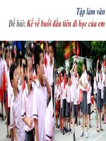 bài giảng tập làm văn tuần 6 kể về buổi đầu đi học