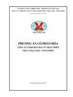 PHƯƠNG ÁN CỔ PHẦN HÓA CÔNG TY TNHH MTV ĐẦU TƯ PHÁT TRIỂN NHÀ VÀ HẠ TẦNG - VINACOMIN