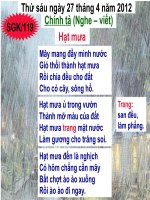 bài giảng chính tả lớp 3 tuấn 32 tiết 2- hạt mưa