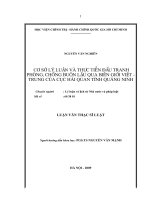 Cơ sở lý luận và thực tiễn đấu tranh phũng, chống buụn lậu qua biên giới việt   trung của cục hải quan tỉnh quảng ninh 