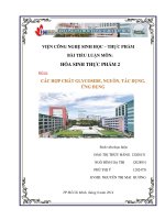 CÁC hợp CHẤT glycosid