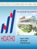 Chiến lược kinh doanh của công ty dệt may hoà thọ