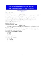 27 đề thi đáp án học kỳ II tiếng việt lớp 1