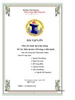 BÀI tập lớn môn kỹ thuật lập trình nhúng đề tài hiển thị đèn LED dùng vi điều khiển 