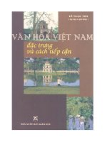 văn hóa việt nam đặc trưng và cách tiếp nhận
