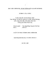 Luân chuyển cán bộ thuộc diện ban thường vụ tỉnh uỷ quản lý ở tỉnh xiêng khoảng nước cộng hoà dân chủ nhân dân lào trong giai đoạn hiện nay 