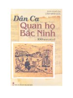 dân ca quan họ bắc ninh 100 bài lời cổ