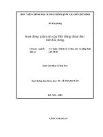 hoạt động giám sát của hội đồng nhân dân tỉnh hải dương 