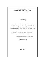tổ chức phòng thủ và hoạt động bảo vệ vùng biển miền trung dưới triều nguyễn giai đoạn 1802   1885 (TT)