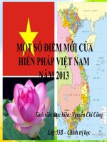 một số điểm mới trong hiến pháp việt nam 2013