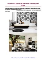 Trang trí nhà gần gũi thiên nhiên bằng giấy dán tường