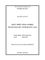 Phát triển nông nghiệp huyện đại lộc  tỉnh quảng nam