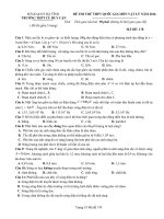 ĐỀ THI THỬ THPT QUỐC GIA môn vật lý THPT cù HUY cận  hà TĨNH 