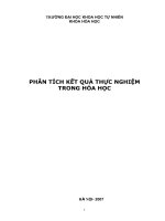 PHÂN TÍCH KẾT QUẢ THỰC NGHIỆM TRONG HÓA HỌC