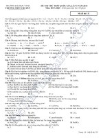 Đề thi thử hóa 2016 chuyên đại học vinh lần 1 và đáp án 