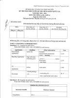 ĐỀ THI CHỌN ĐỘI TUYỂN DỰ THI QUỐC GIA VÀ GIẢI TOÁN TRÊN MÁY TÍNH CẦM TAY MÔN TIẾNG ANH