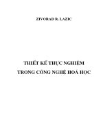 thiết kế thực nghiệm trong công nghệ hóa học