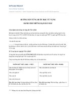 Hướng dẫn cụ thể các bước học từ vựng cho những IELTS beginners