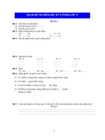 Bộ đề thi giữa học kỳ II toán lớp 1