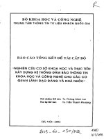 Nghiên cứu cơ sở khoa học và thực tiễn xây dựng hệ thống đảm bảo thông tin khoa học và công nghệ cho các cơ quan lãnh đạo đảng và nhà nước